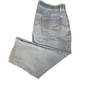 Riders By Lee Womens Indigo Jeans Size 18W Relaxed Fit Light Blue Denim